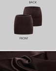 Hydrae Glossy Satin High Waist Asymmetric Mini Skirt