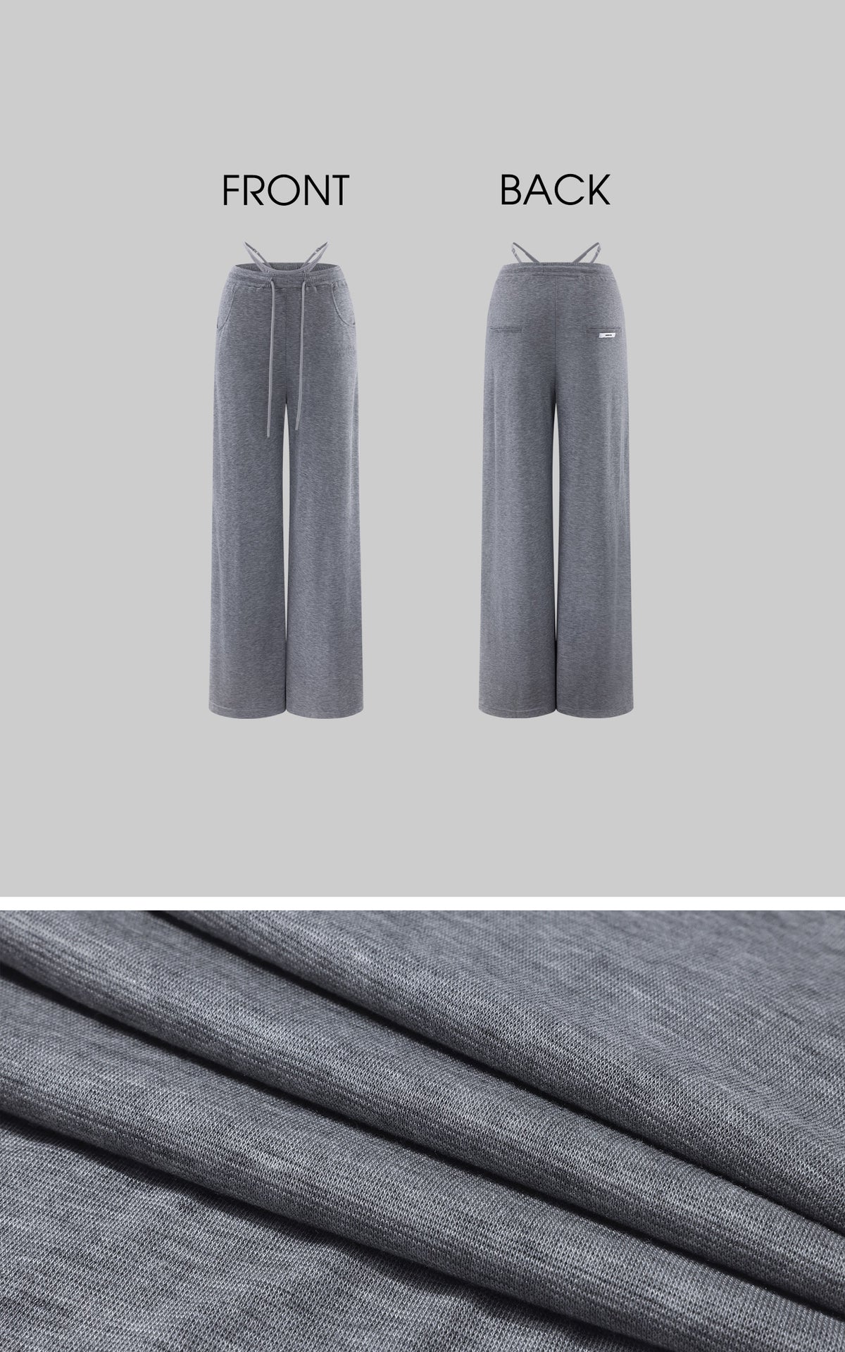 WARDEN EDGE Minimal Lounge Three Piece Set with Zip-Up Hoodie, Striped Cropped Camisole and Wide Leg Sweatpants