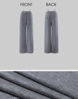 WARDEN EDGE Minimal Lounge Three Piece Set with Zip-Up Hoodie, Striped Cropped Camisole and Wide Leg Sweatpants