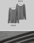IAMXIAA Asymmetric Strap Slouchy Long Sleeve Top Casual Streetwear Pocket Tee