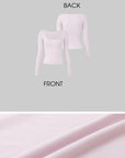 IAMXIAA Scoop Neck Pocket Long Sleeve Tee