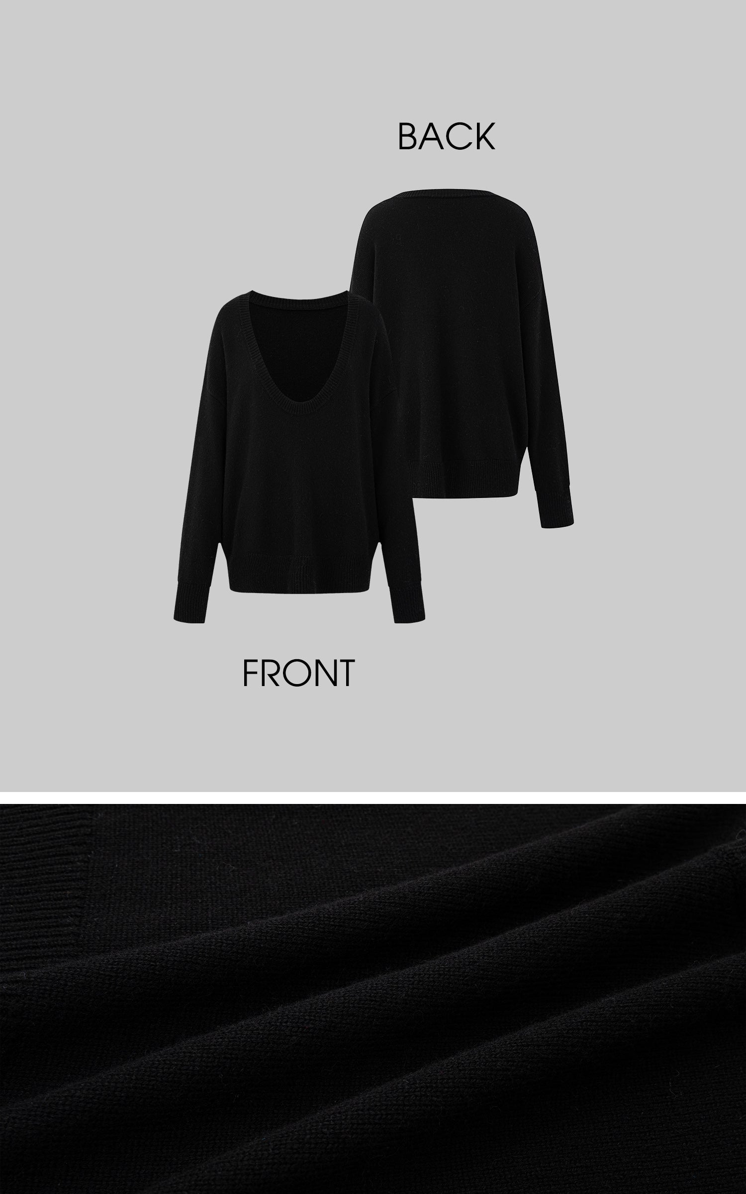 IAMXIAA 브이넥 니트 스웨터 &amp; 하이넥 베스트 레이어드 세트