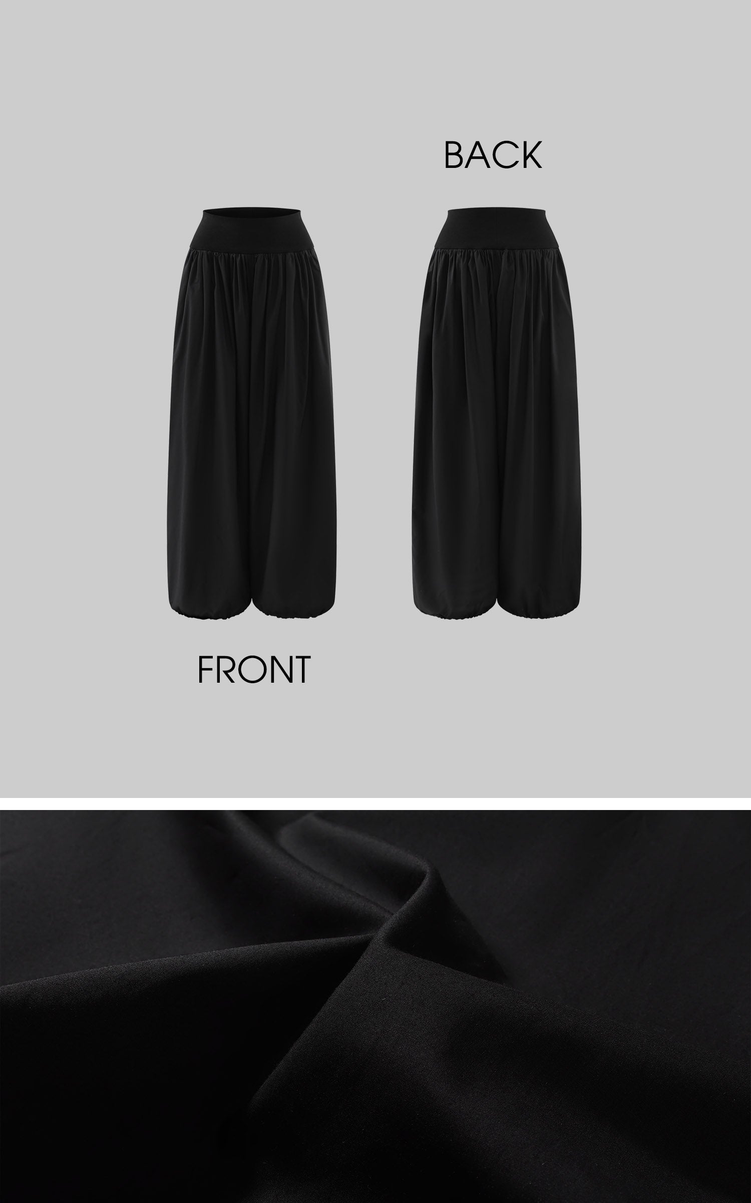 ROVENTE Volume Gathered Wide-Leg Pants