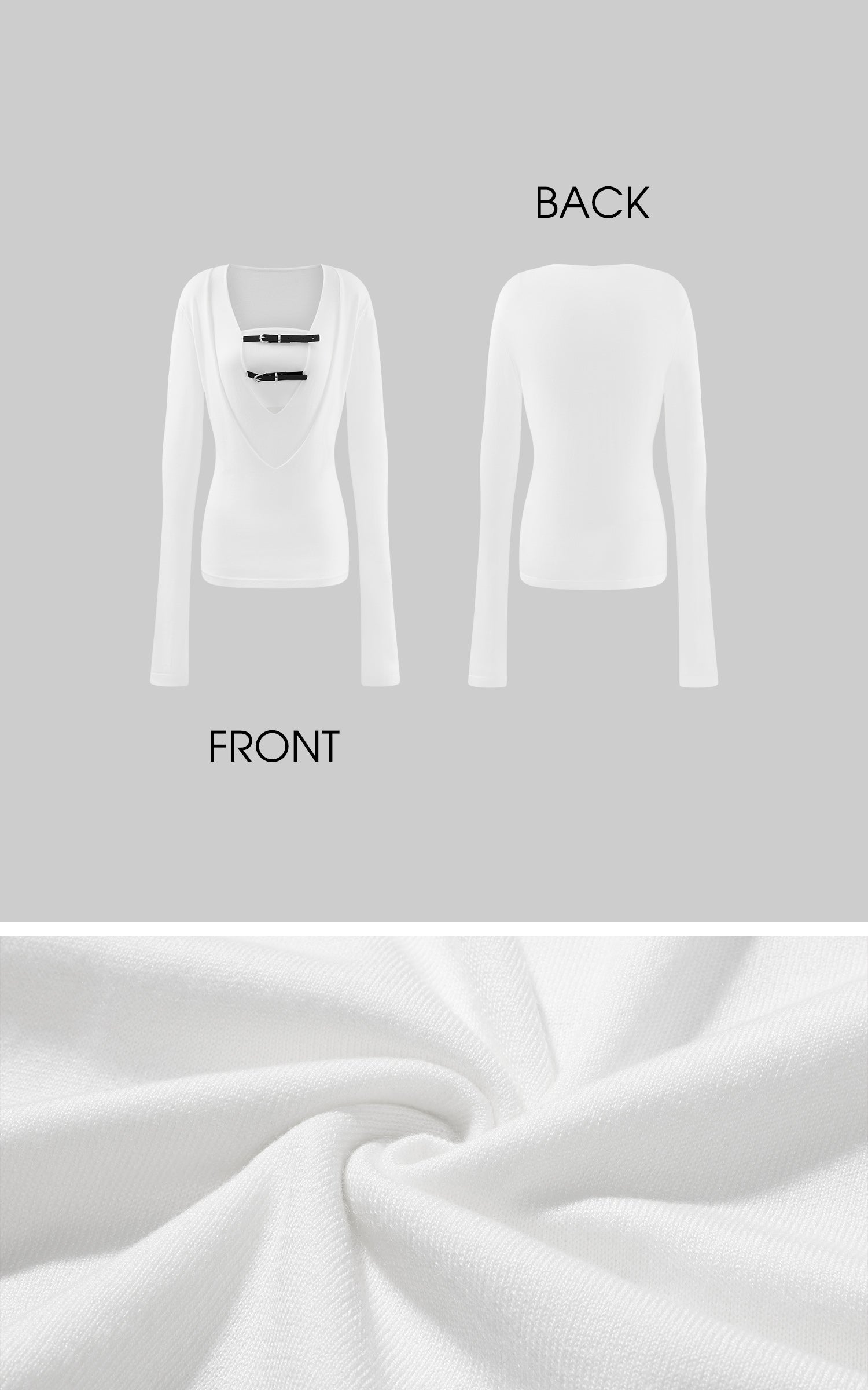 WARDEN EDGE Draped Neck Layered Tee with Integrated Bandeau