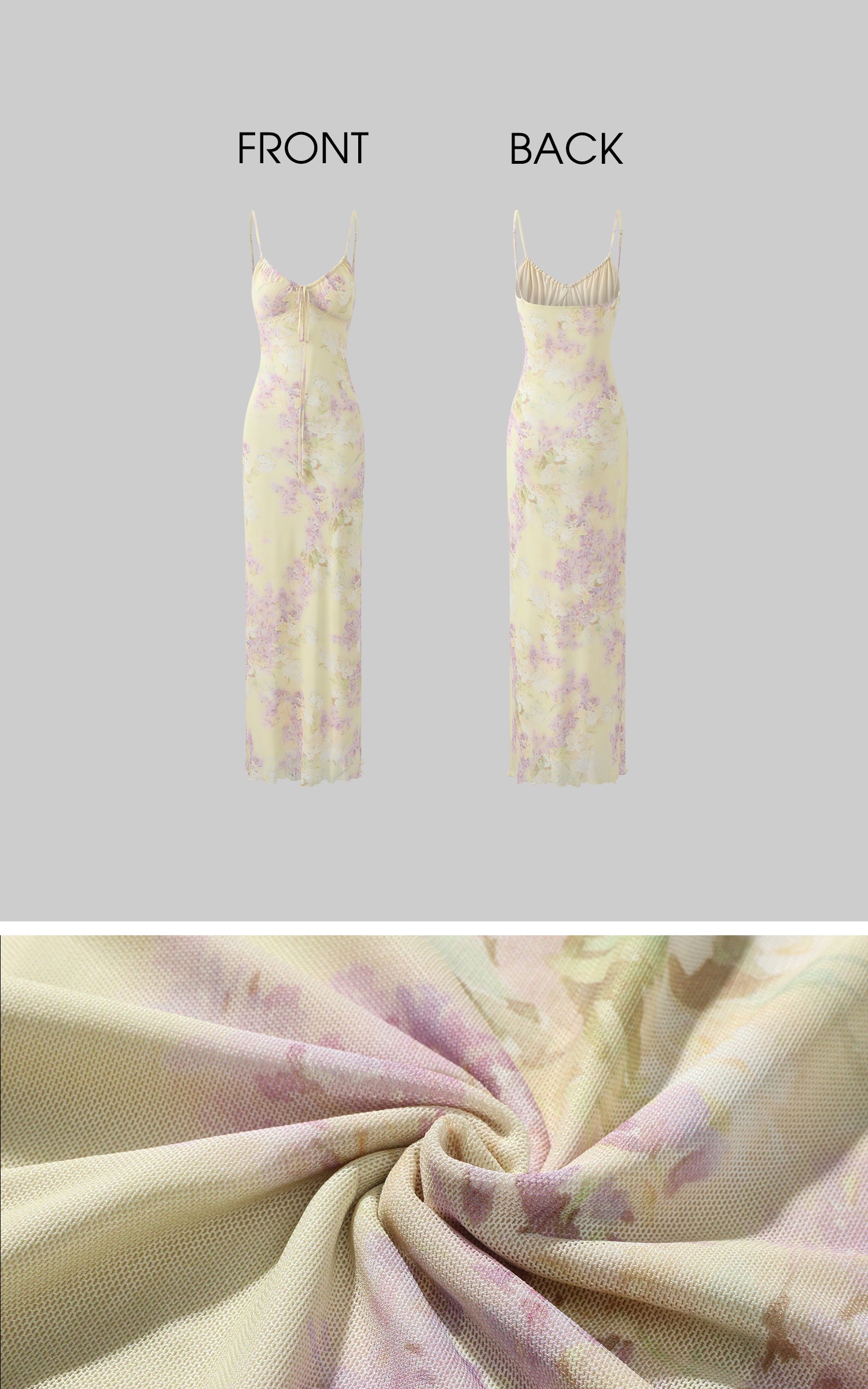 DreamyNerd Floral Mesh Slip Maxi Dress - PINKPARKS