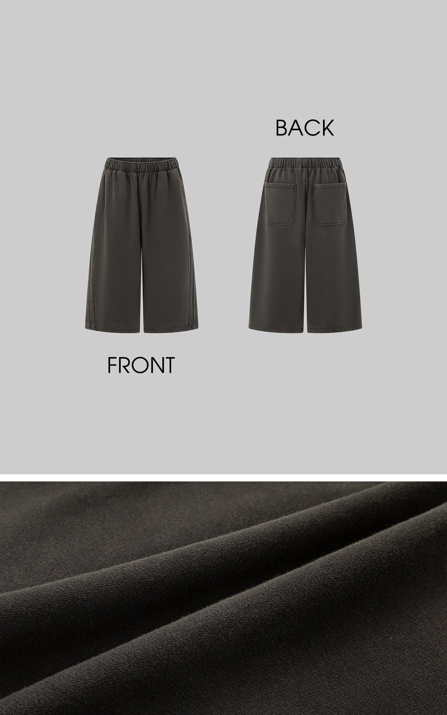 IAMXIAA 빈티지 워시 집업 후디 &amp; 크롭트 스웨트팬츠 세트