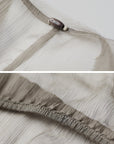 DOINDULGE Sheer Drape Long Cardigan with Bead Tie Detail