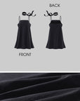 0122stepll Scarf Slip Dress & Sheer Lace Skirt Set