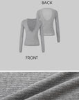 IAMXIAA Deep V-Neck Sheer Knit Sweater