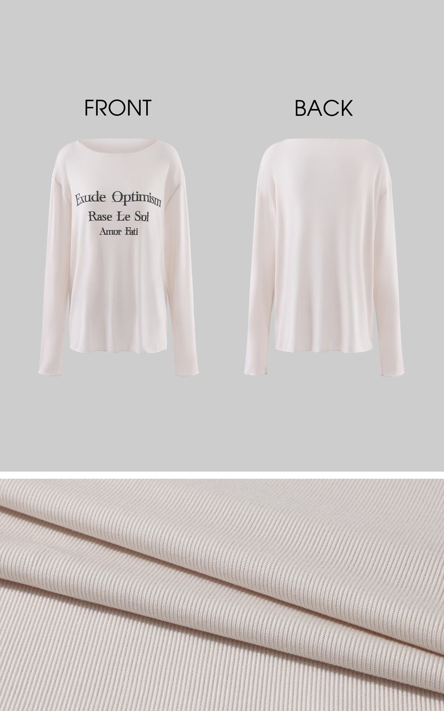Rase le sol Exude Optimism Sheer Wide-Neck Long Sleeve Top