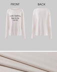 Rase le sol Exude Optimism Sheer Wide-Neck Long Sleeve Top