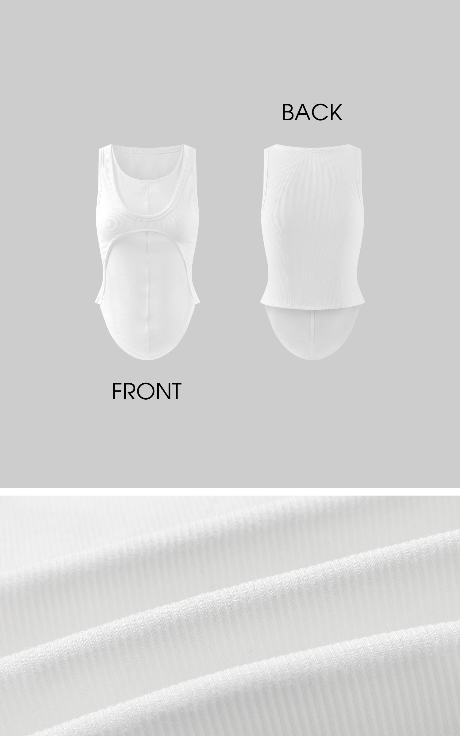 WARDEN EDGE Deconstructed Layered Tank Top with Cutout Back Design