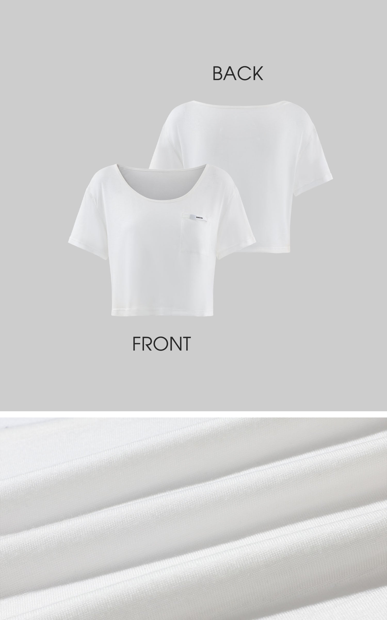 WARDEN EDGE Off-Shoulder Cropped Tee and Ribbed Bra Top Set