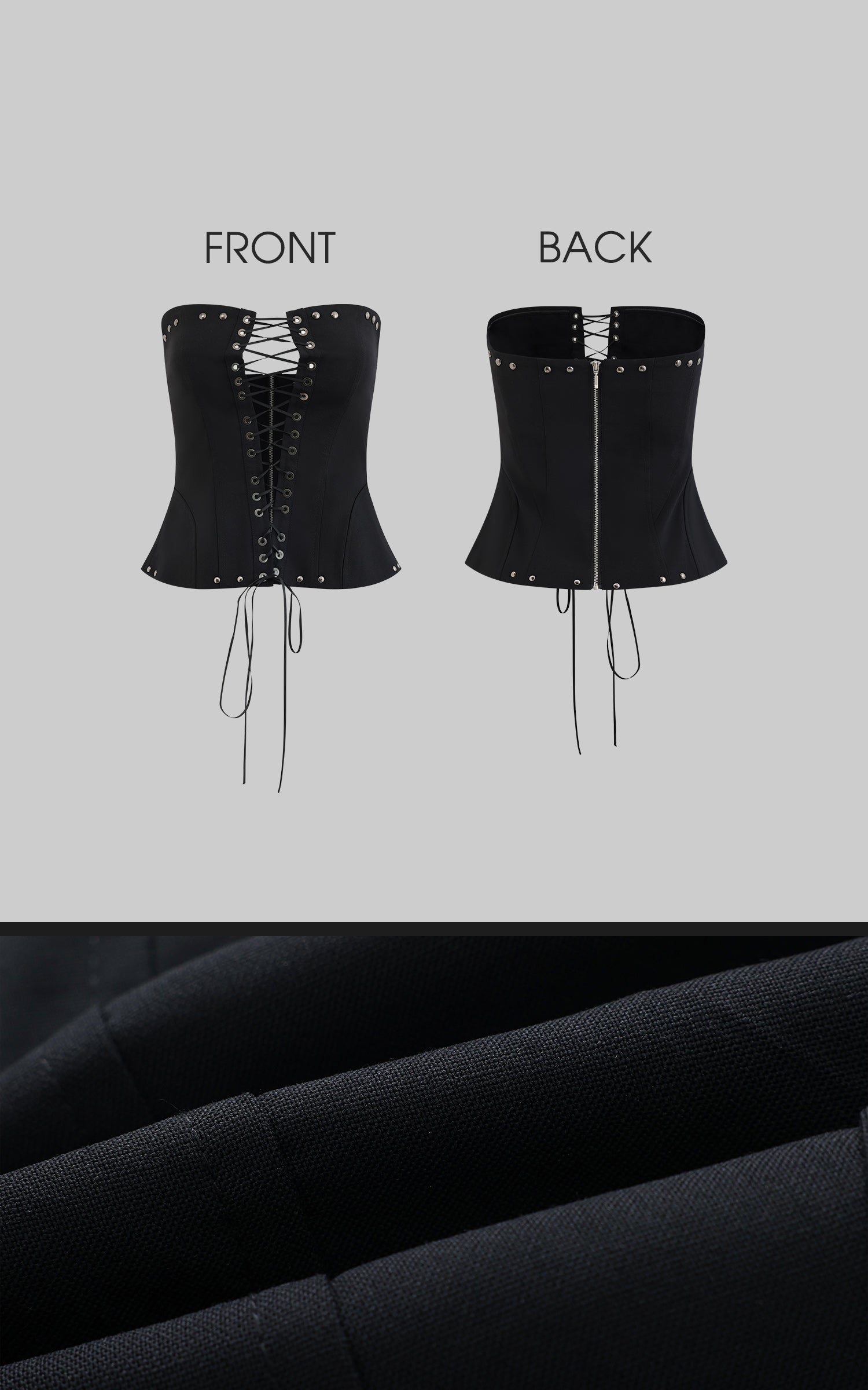 Rase le sol Lace-Up Corset Bustier