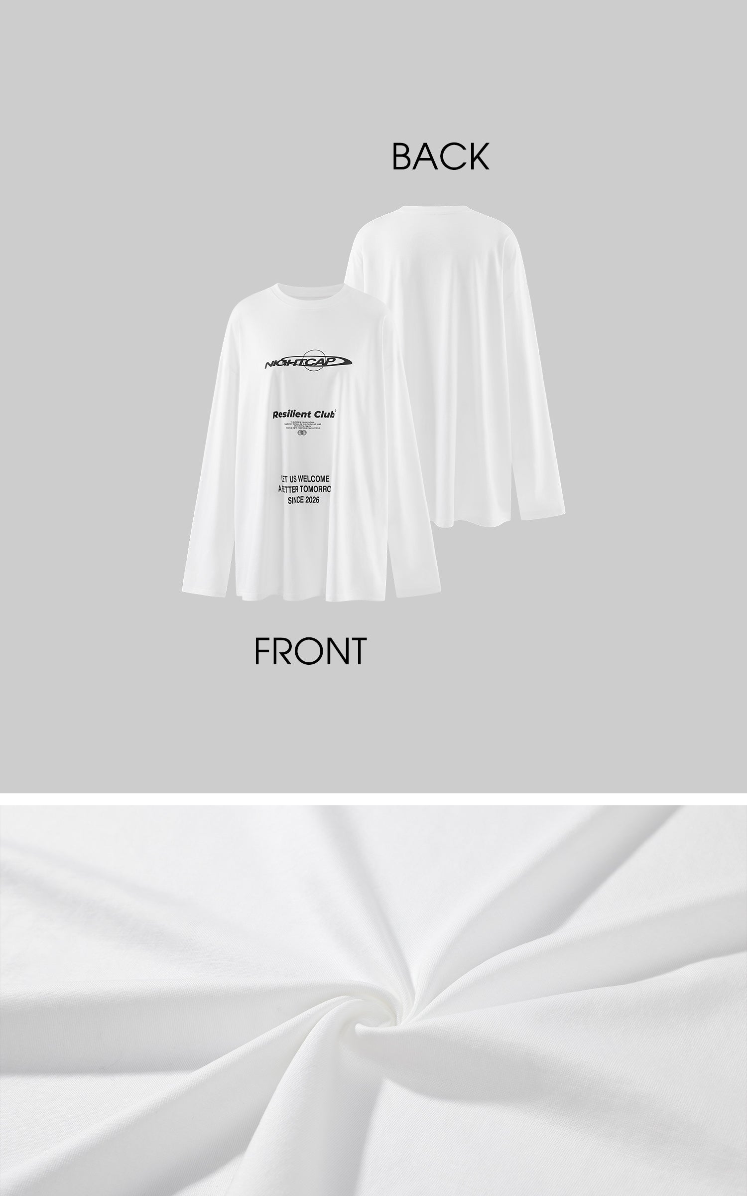 0122stepll T-shirt à manches longues oversize Resilient Club avec motif graphique