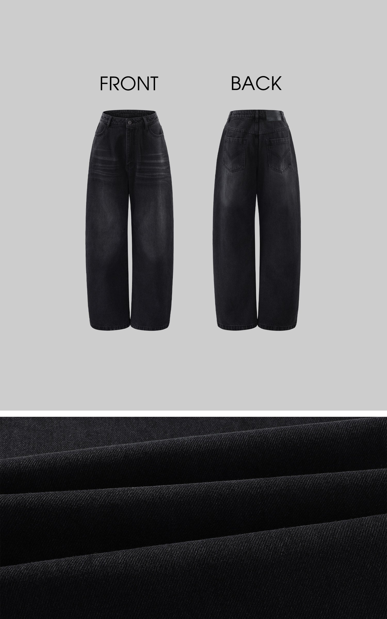 WARDEN EDGE Shadow Fade Distressed Baggy Wide-Leg Jeans