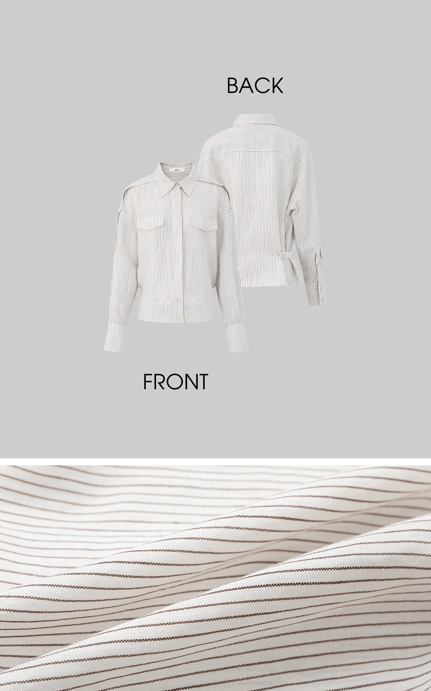 IAMXIAA Relaxed Pinstripe Button-Up Shirt