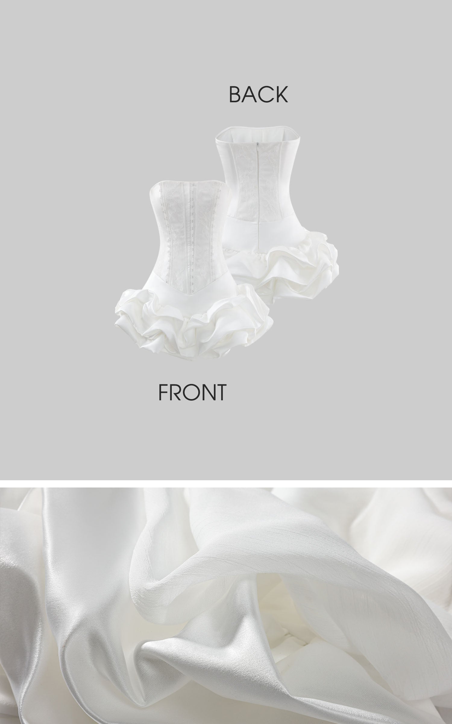 WARDEN EDGE Corset Ruffle Layered Asymmetric Dress