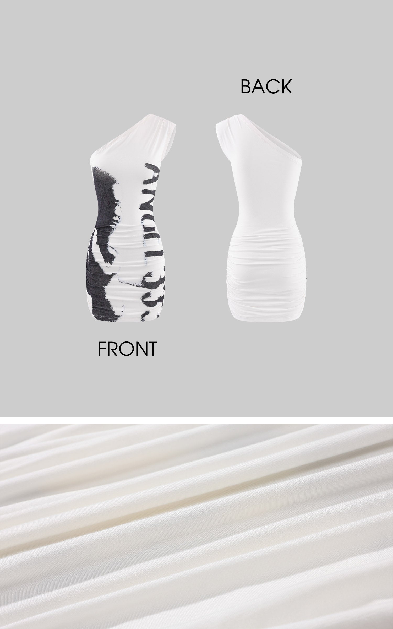 0122stepll Robe courte asymétrique à imprimé pinceau