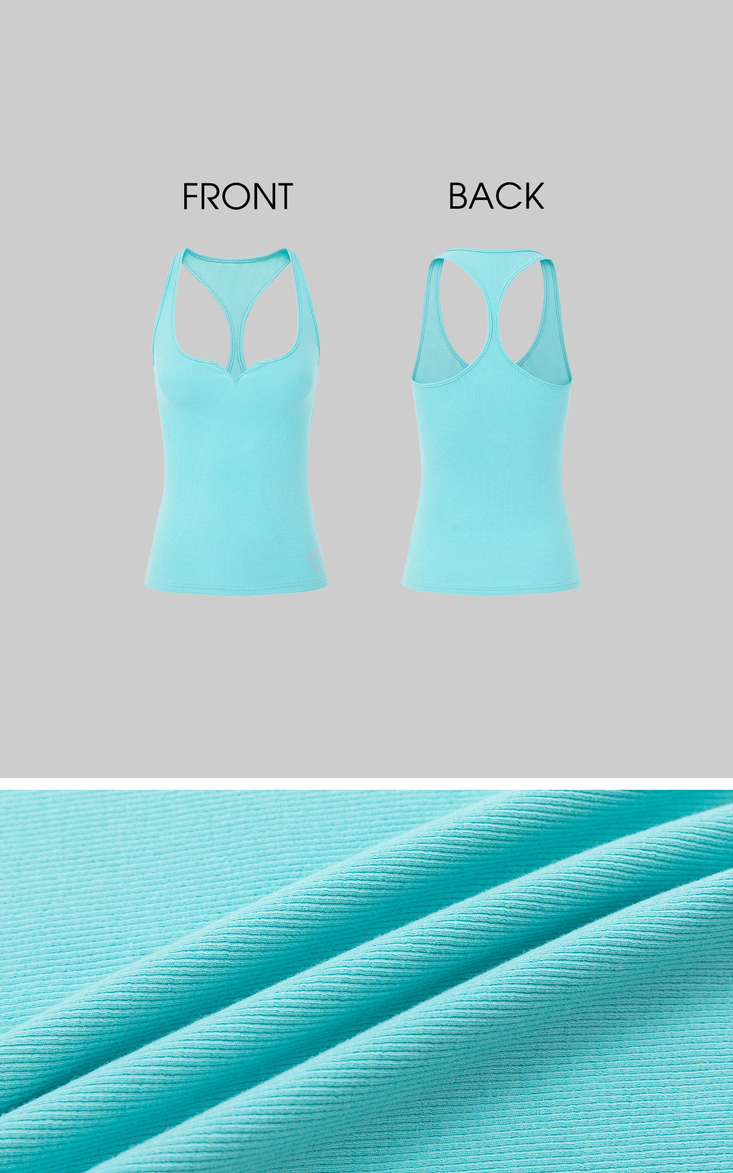 IAMXIAA Angel Logo Ribbed Racerback Tank Top