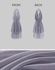 0122stepll Plunge Halter Drape Top