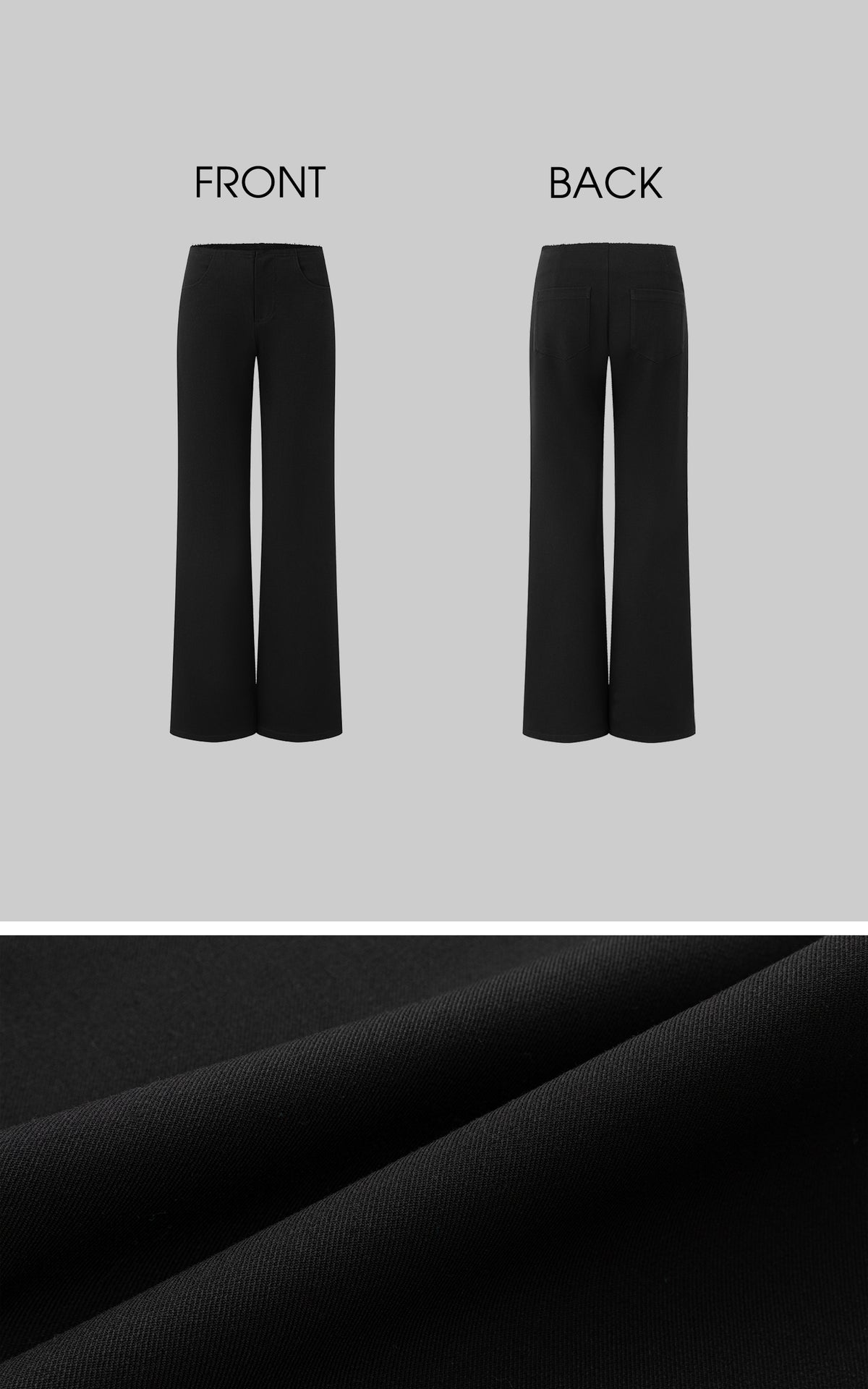 IAMXIAA Low-Rise Raw-Edge Tailored Flared Pants
