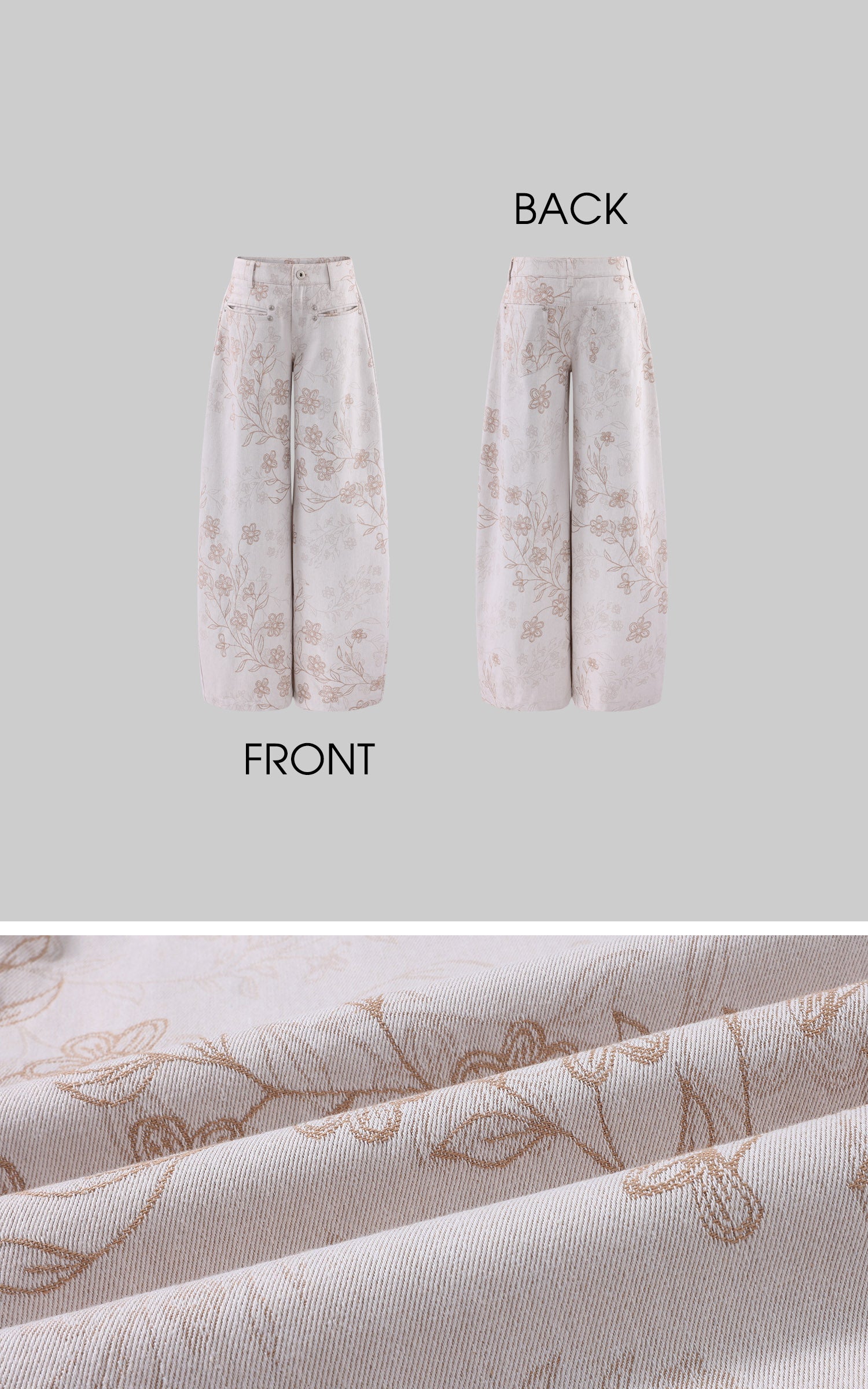 Hydrae Floral Washed Wide Leg Pants