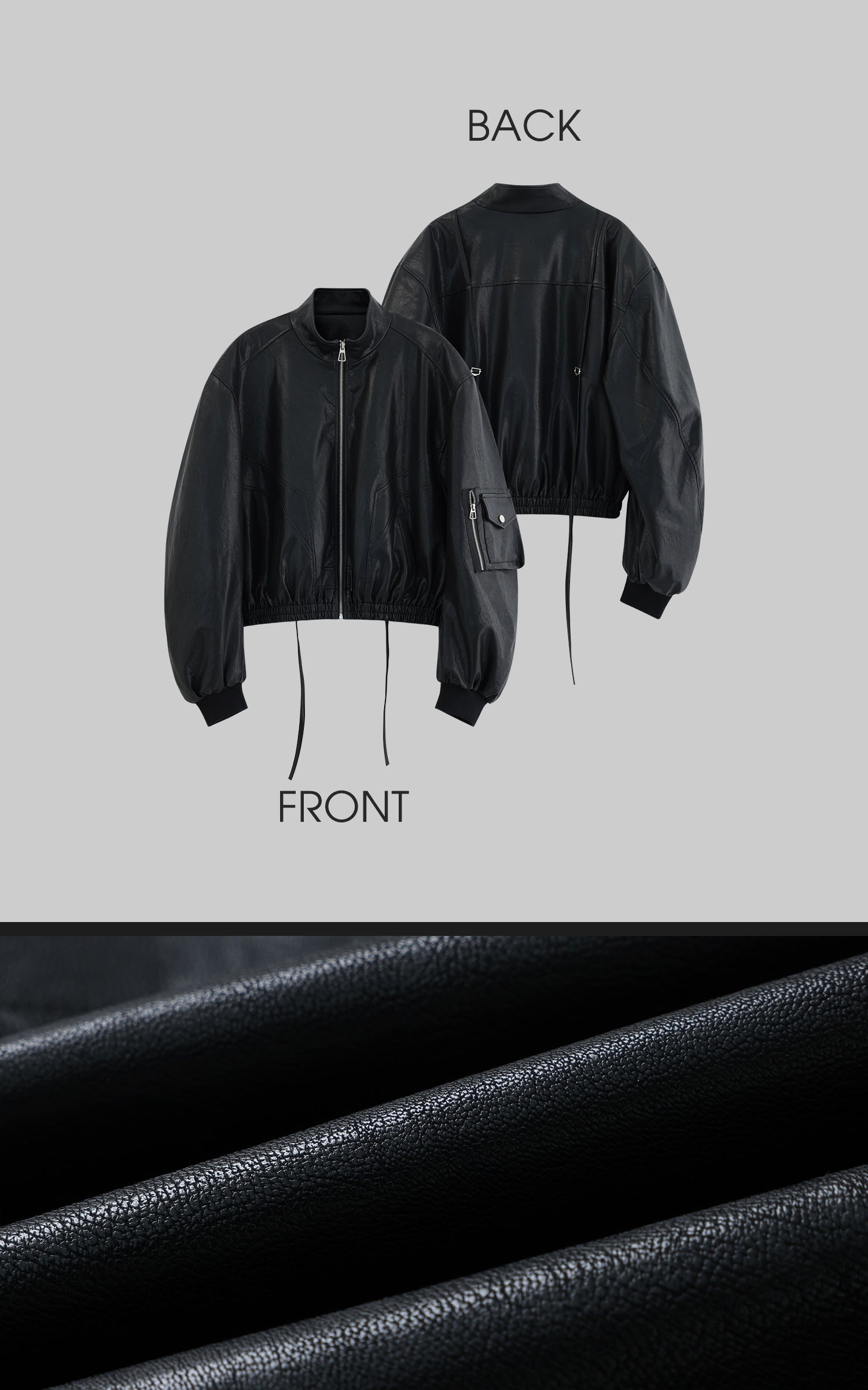 WARDEN EDGE PU Leather Bomber Jacket