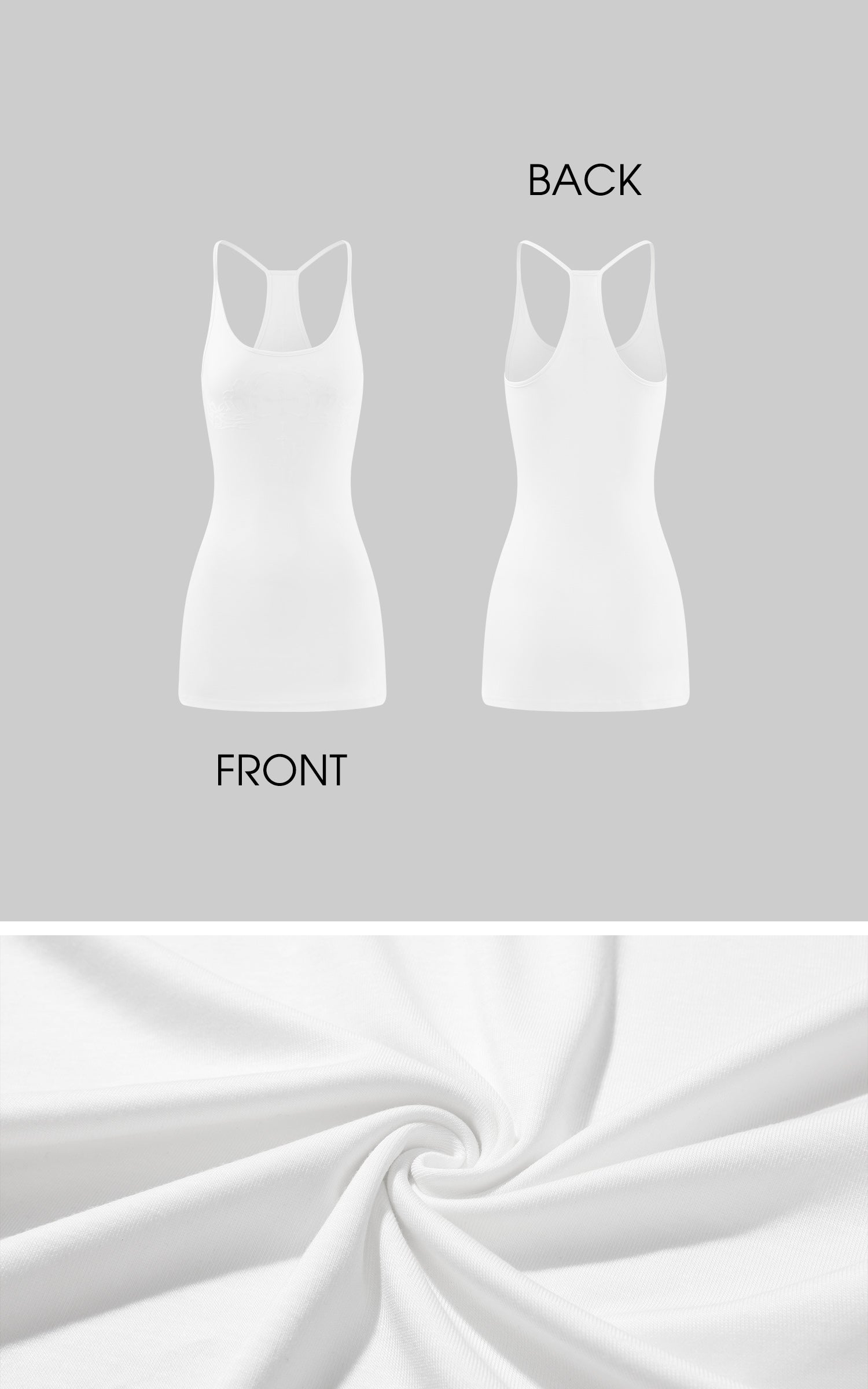 Rase le sol White Cross-Back Slim Knit Tank Top