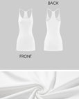 Rase le sol White Cross-Back Slim Knit Tank Top