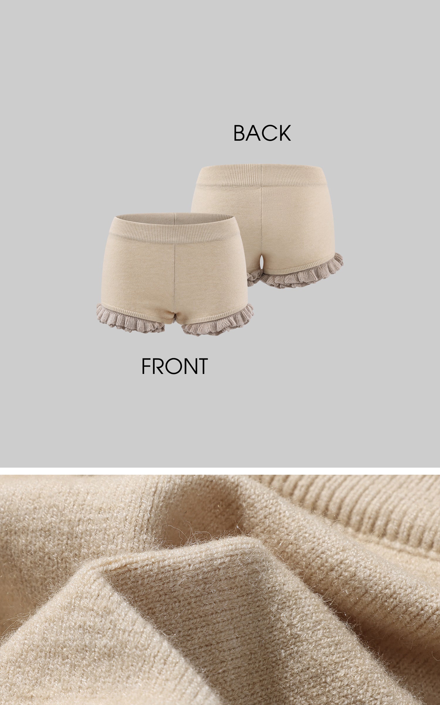 Rase le sol フリルヘムフィットニットショーツ