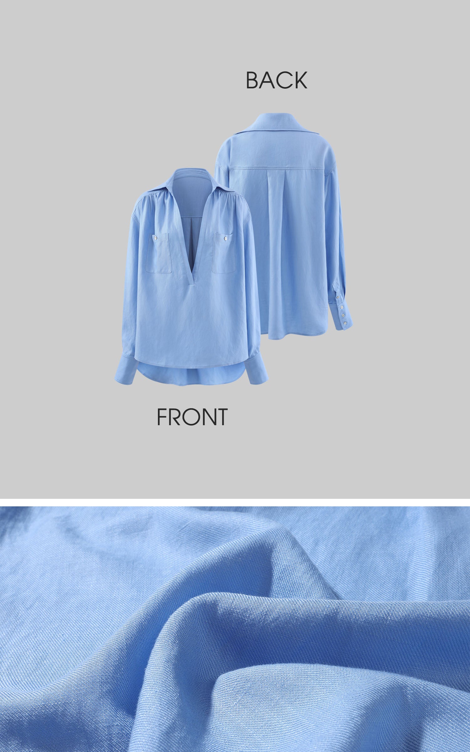 ROVENTE Relaxed Drape Shirt &amp; Drawstring Shorts Set