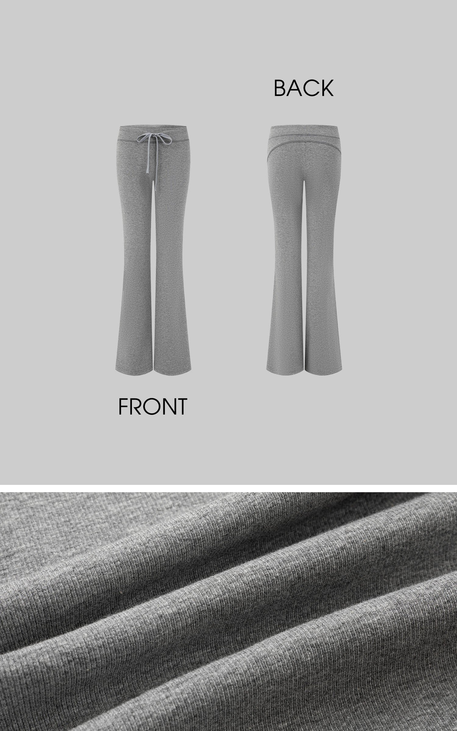 IAMXIAA Low-Rise Drawstring Flare Lounge Set