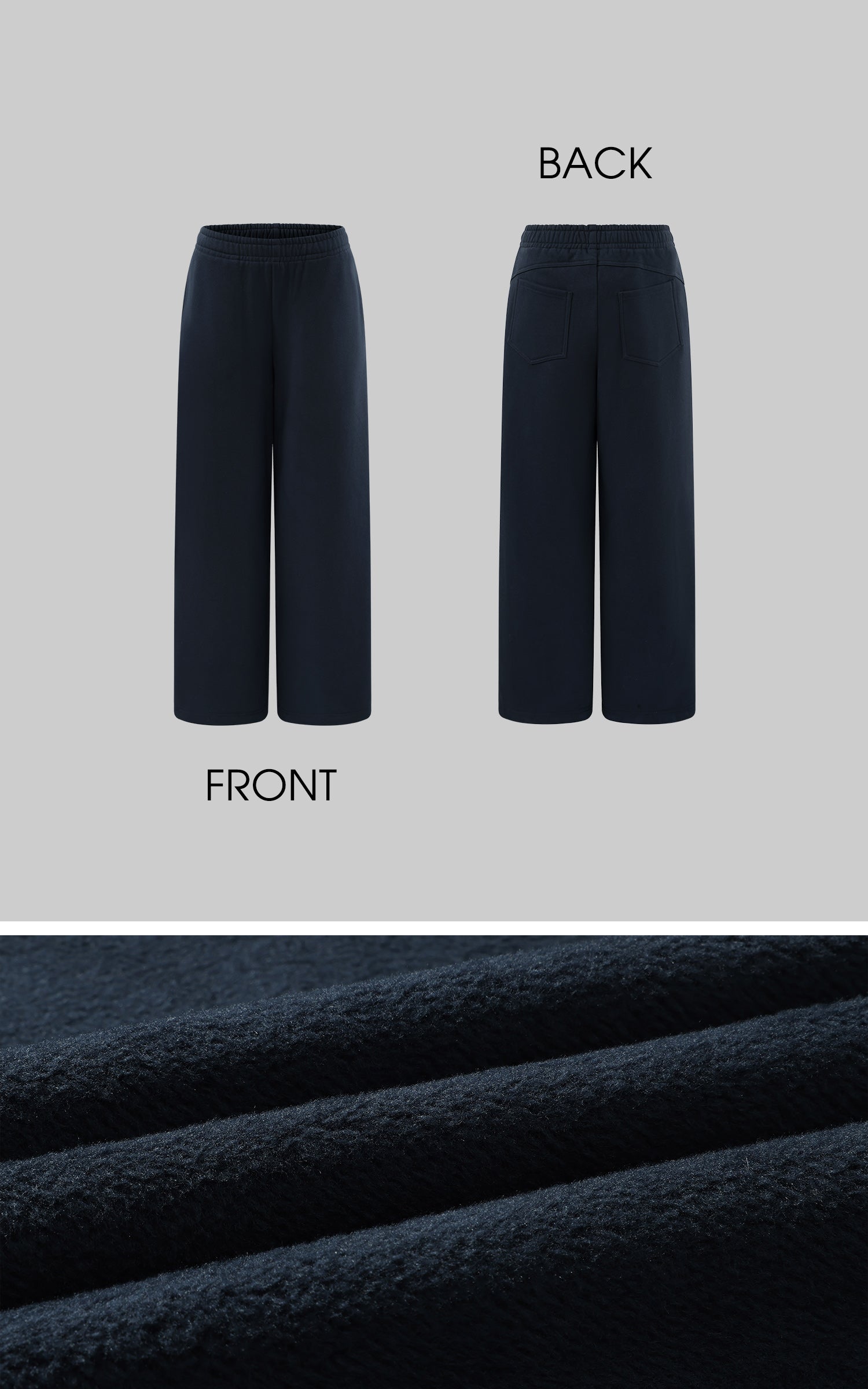ROVENTE Wide-Leg Fleece Sweatpants