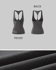 Rase le sol Cross-Print Twisted Back Tank Top - PINKPARKS