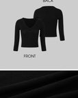 IAMXIAA Knit Cropped V Neck Sweater