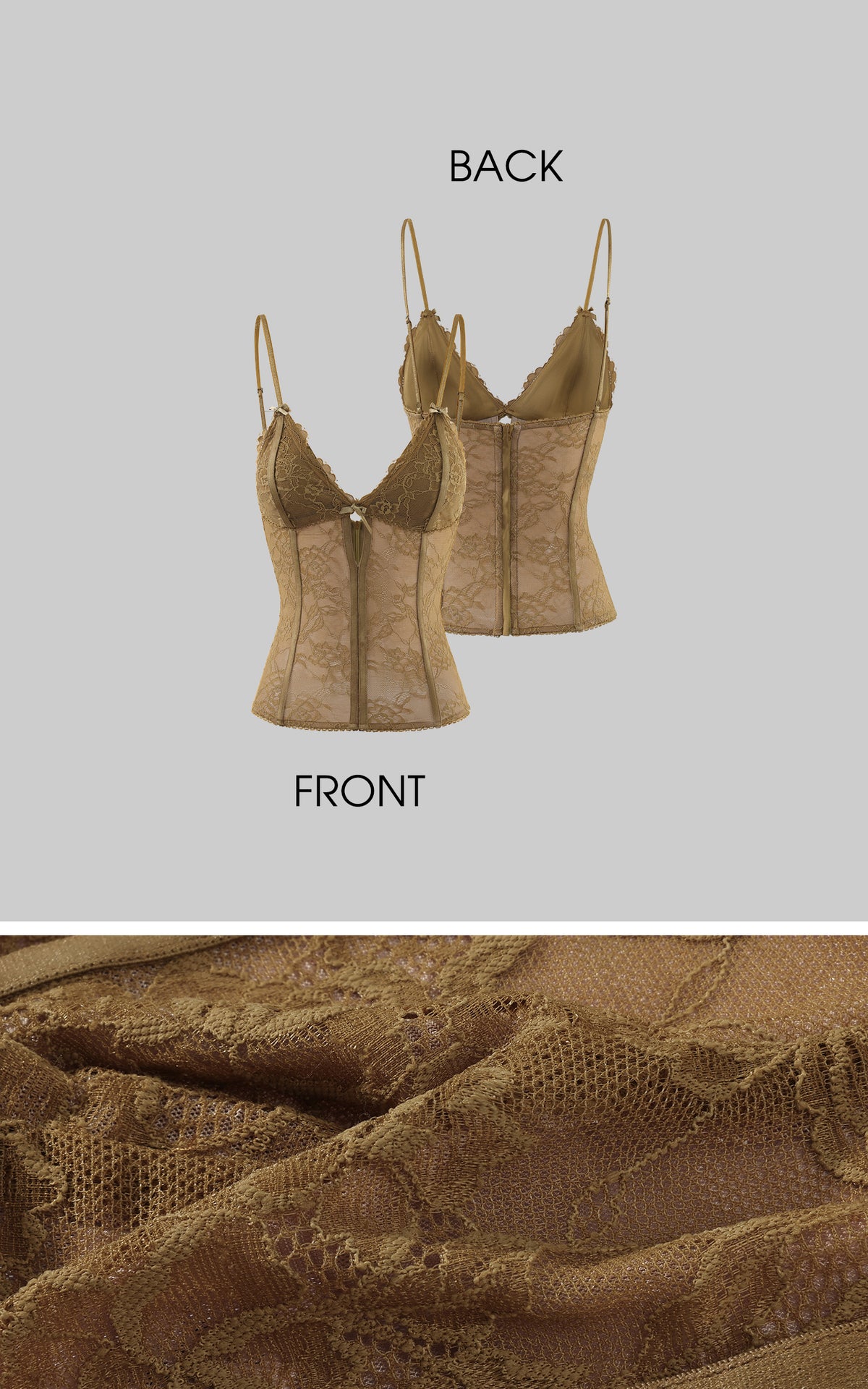 ROVENTE Floral Lace Cami &amp; Garter Belt Set