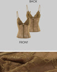 ROVENTE Floral Lace Cami & Garter Belt Set