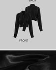 0122stepll Twisted Hem Satin Shirt