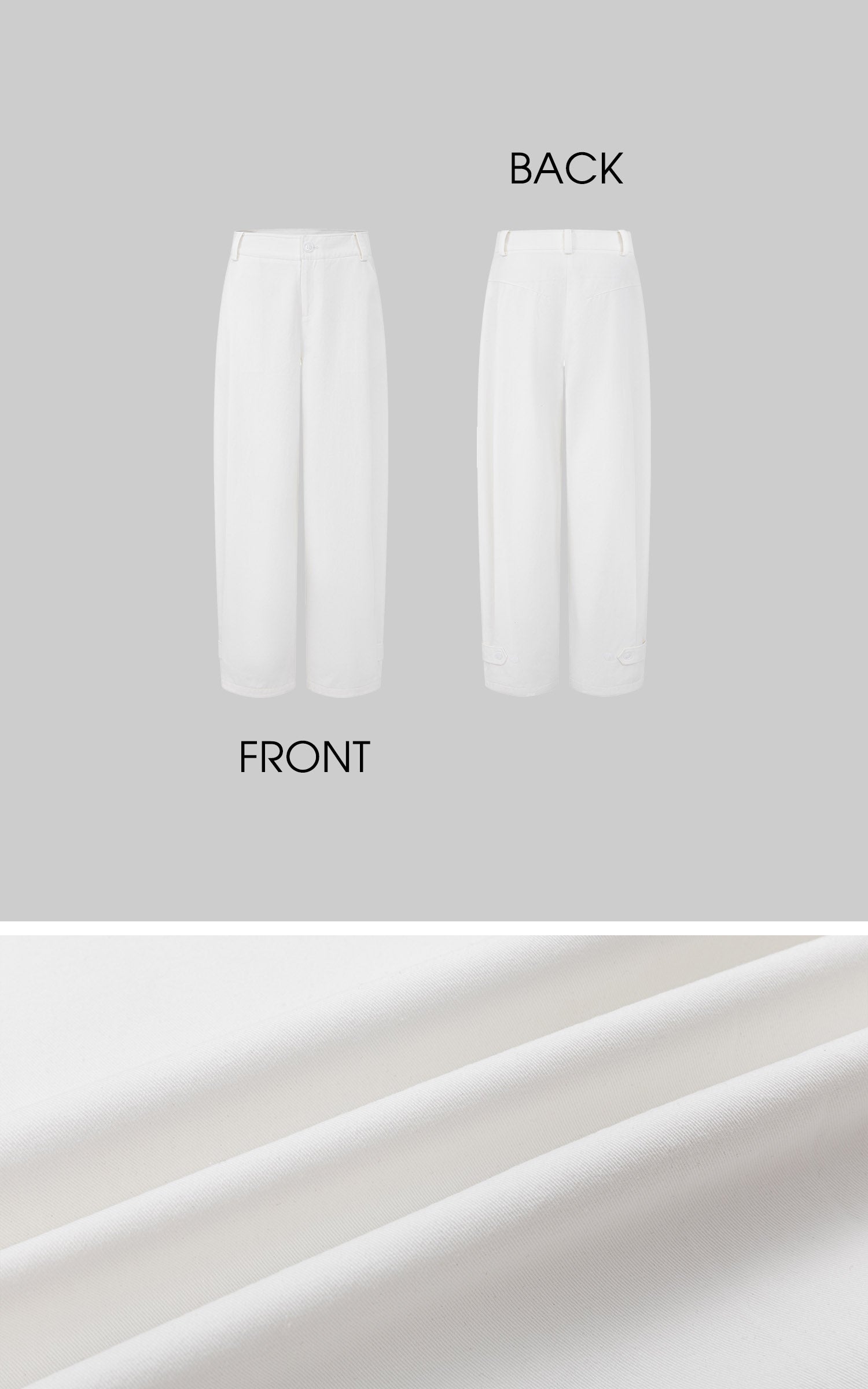 IAMXIAA Adjustable Hem Balloon Wide-Leg Pants