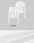 ROVENTE Sheer Snap Cardigan & Lace Bralette Set