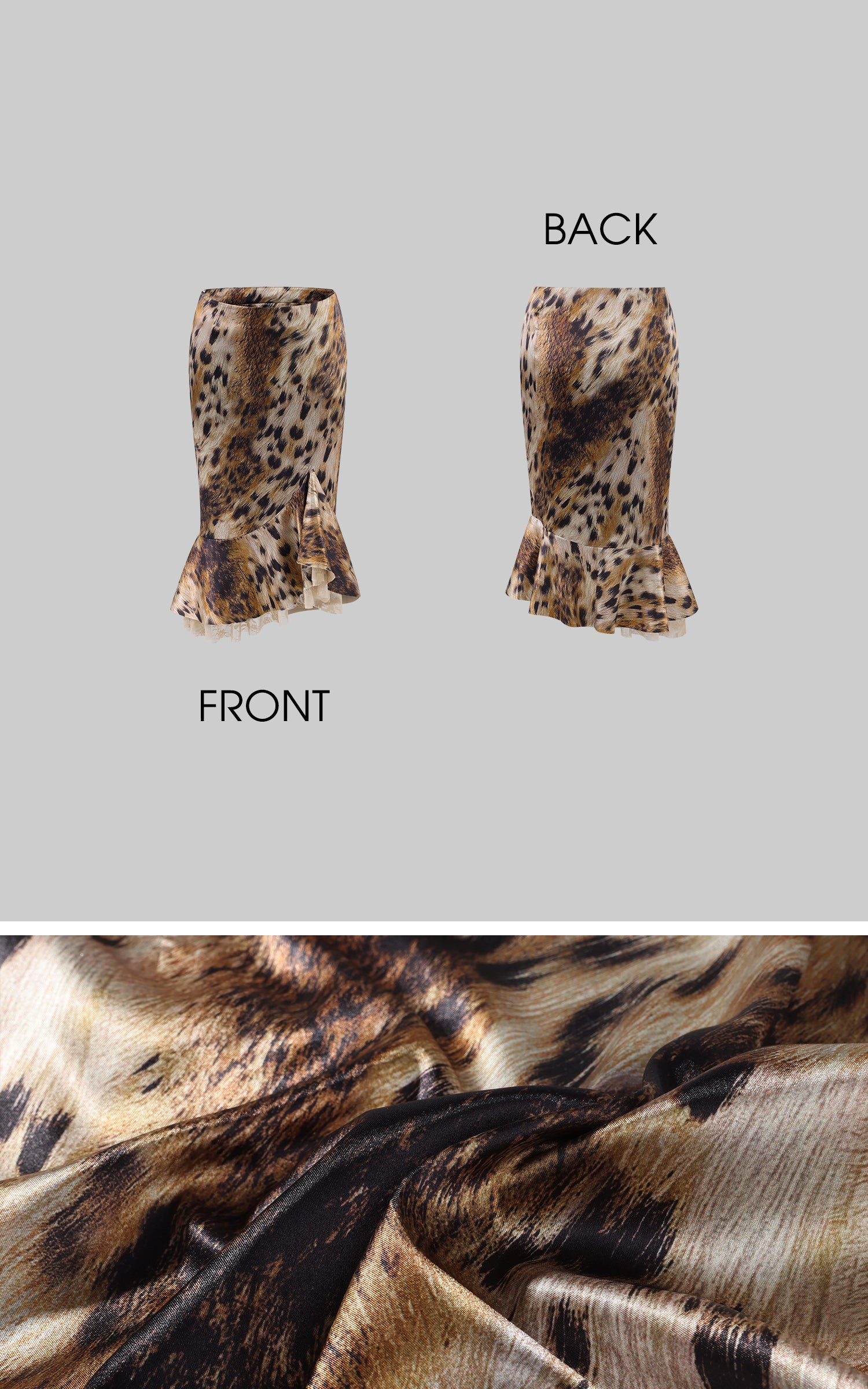 0122stepll Wild Instinct Leopard Ruffle Midi Skirt