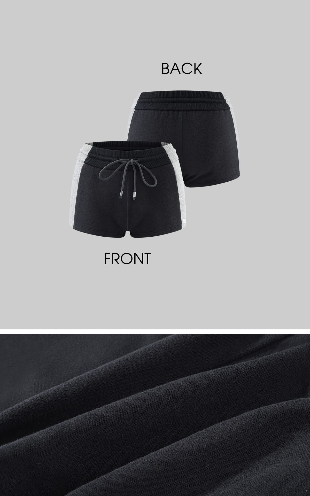 WARDEN EDGE Contoured Zip-Up Hoodie &amp; Contrast Panel Shorts Set
