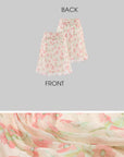 Hydrae Jupe midi vintage en chiffon à motif floral