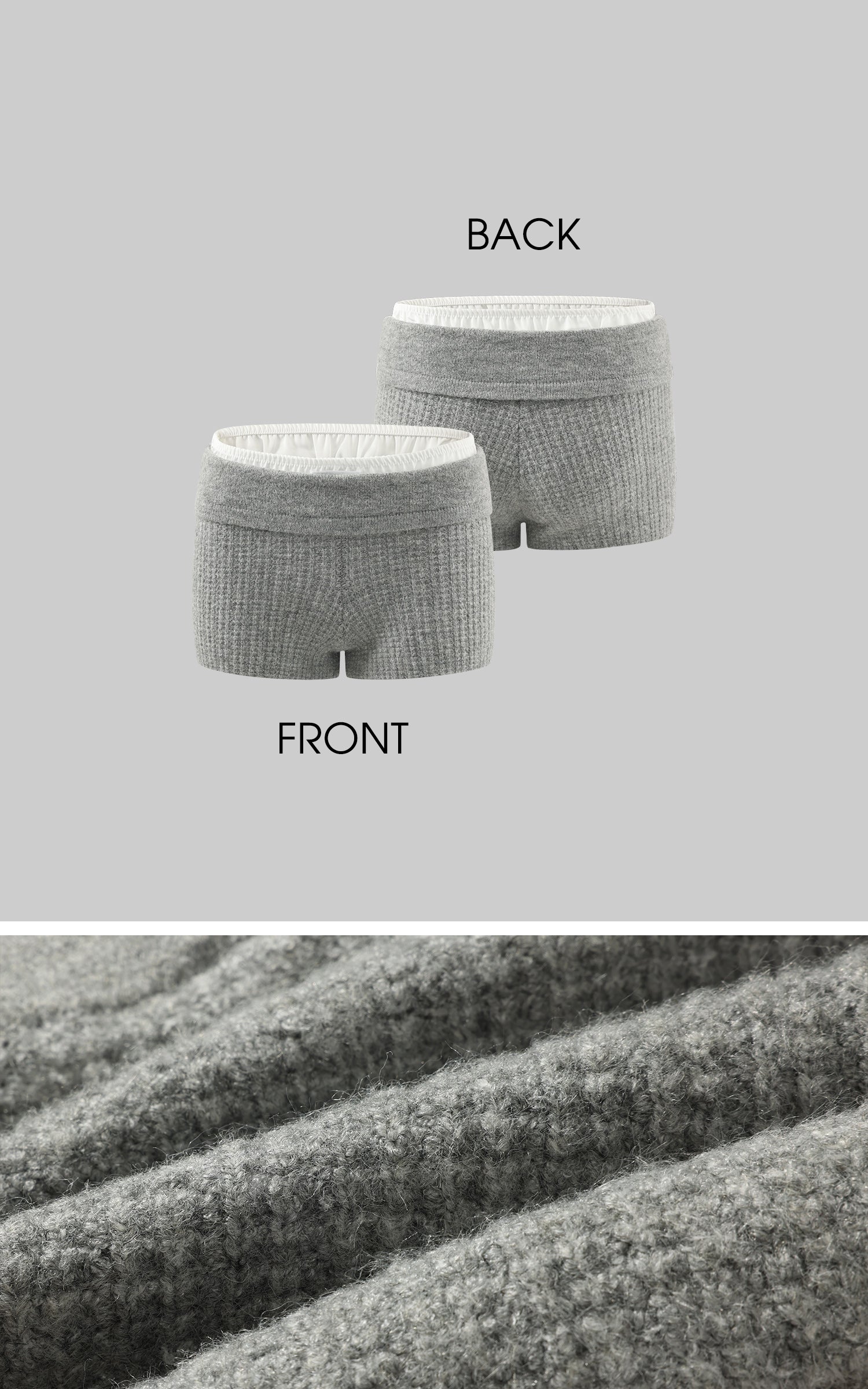 WARDEN EDGE Knit Texture High Waist Shorts