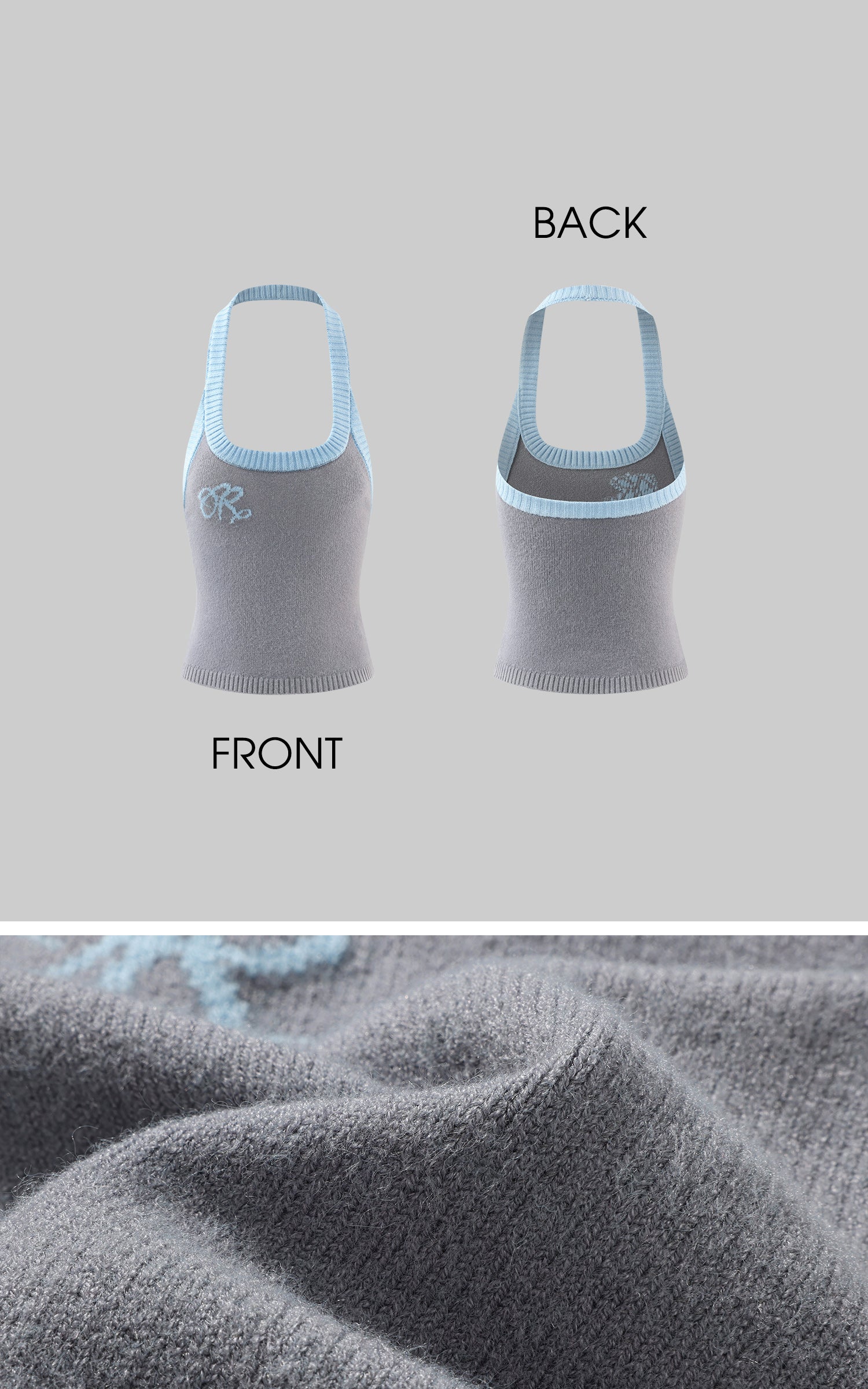Rase le sol Two-Tone Ribbed Knit Tank Top
