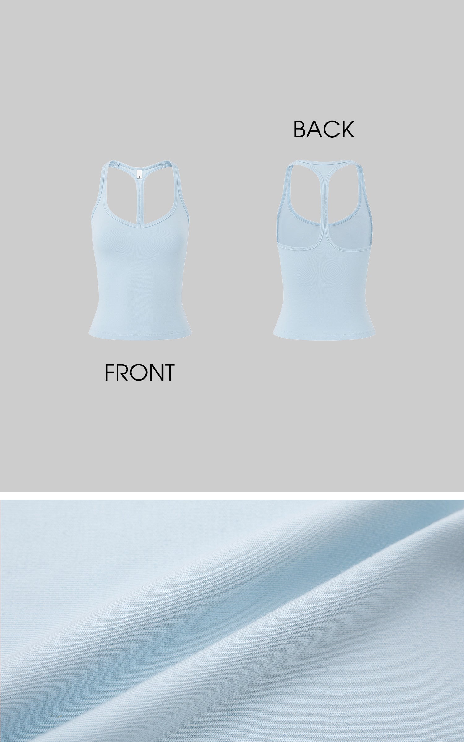 IAMXIAA Scoop Neck Racerback Fitted Tank Top