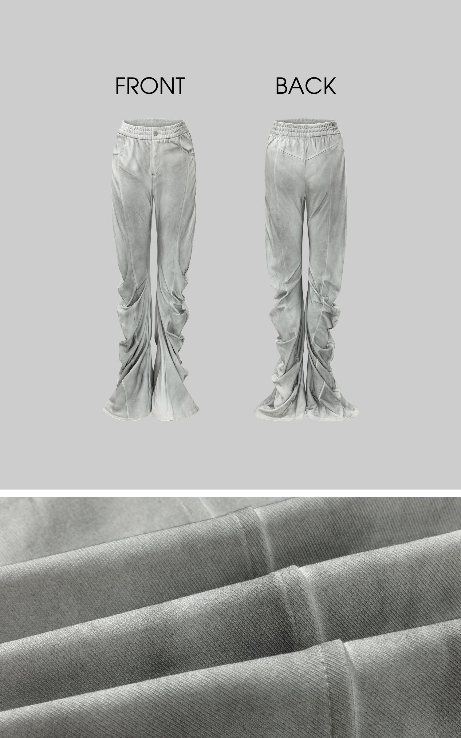 Rase le sol Draped Slouchy Glossed Pants - PINKPARKS