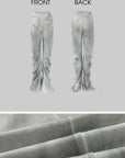 Rase le sol Draped Slouchy Glossed Pants - PINKPARKS