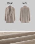Rase le sol Layered Cuff Oversized Double-Breasted Blazer